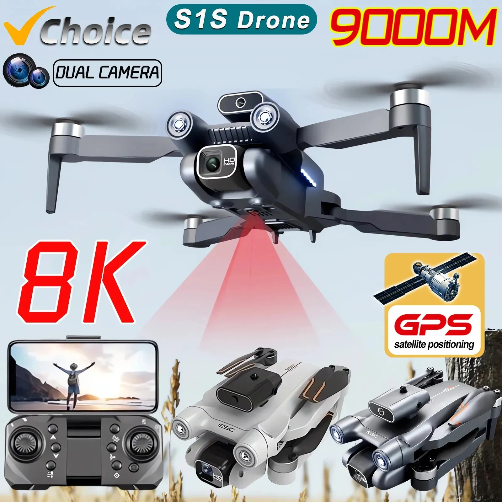 Drone Kit Professional - Nuovo S1S 5G GPS Drone Camera