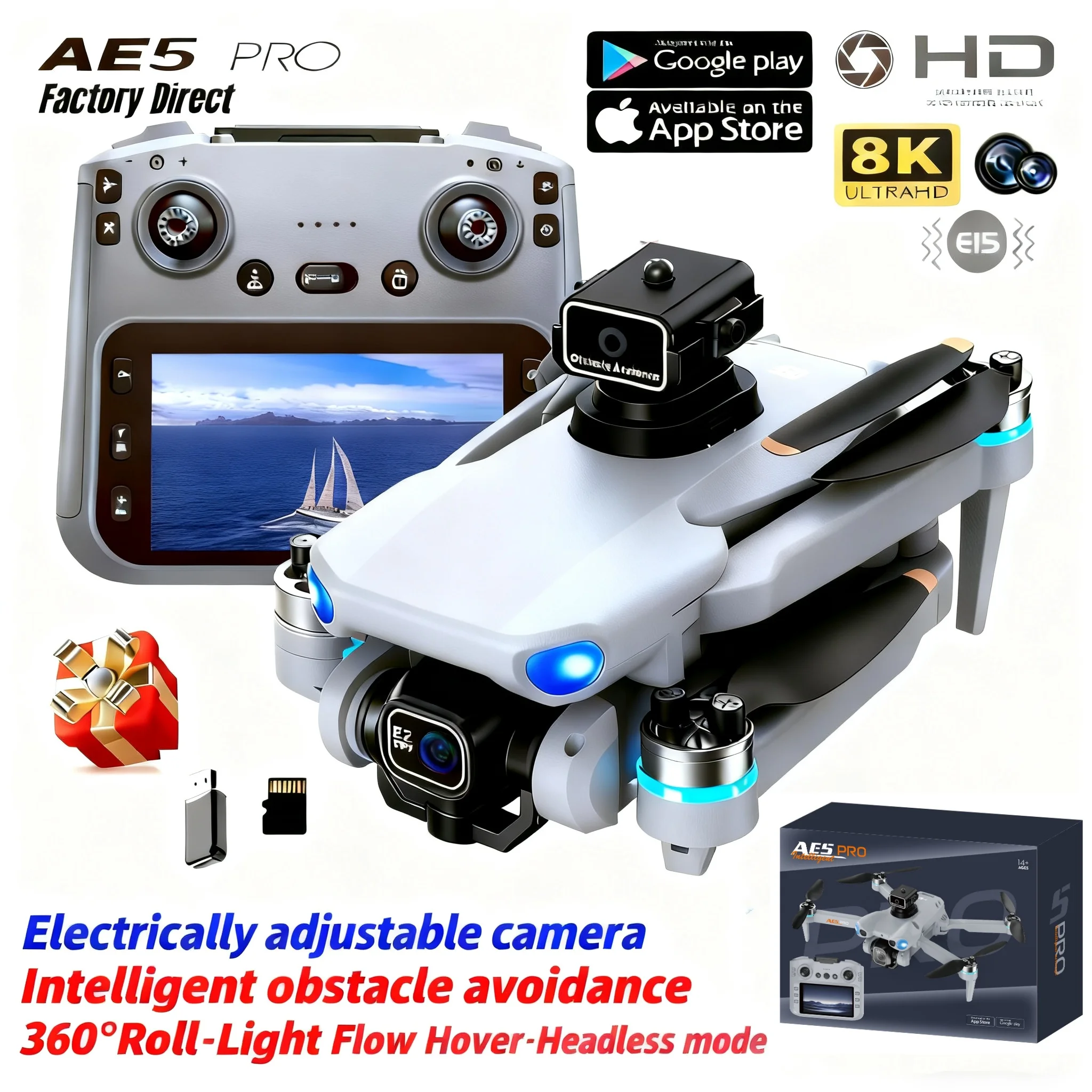 Drone Kit Tricopter - Drone AE5 Pro 8K HD con