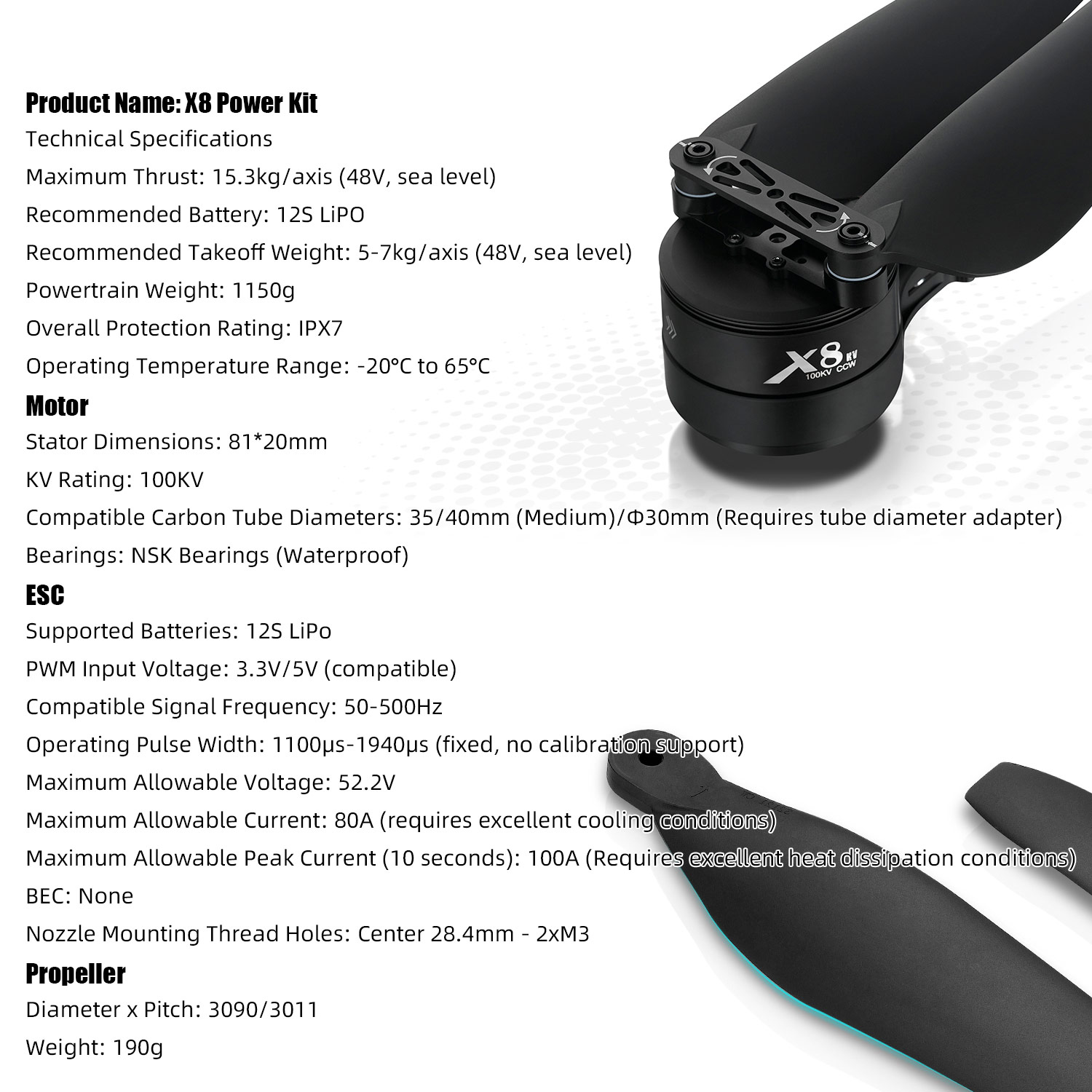 Kit sistema di alimentazione X - Drone Kit Heavy Lift recensione e prezzo